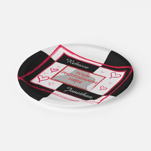 ラモダンブハート写真枠 ペーパープレート (アングル)