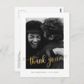 ラモダンブ・ハート結婚の写真ありがとうはがき ポストカード (正面/裏面)