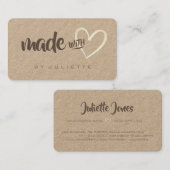 ラモダンブ·ハート·クラフト·紙 名刺 (正面/裏面)