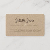 ラモダンブ·ハート·クラフト·紙 名刺 (裏面)