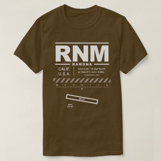ラモナ空港RNM Tシャツ (デザイン正面)