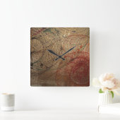 ラモナ・デュミレッスク著「主光線」 スクエア壁時計 (ホーム)