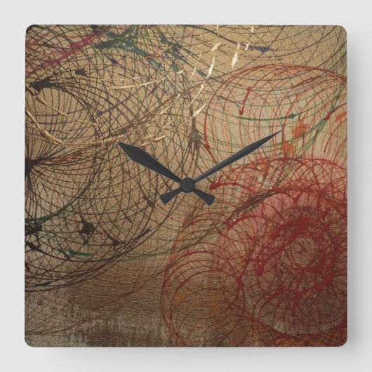 ラモナ・デュミレッスク著「主光線」 スクエア壁時計 (正面)