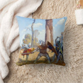 ラモラック卿の殺害、1922年NCワイエス著 クッション (ブランケット)