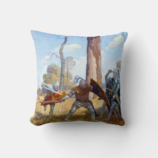 ラモラック卿の殺害、1922年NCワイエス著 クッション (正面)