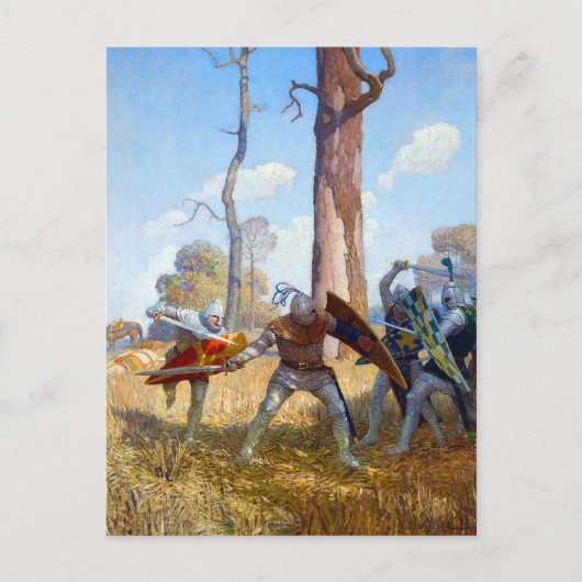 ラモラック卿の殺害、1922年NCワイエス著 ポストカード (正面)