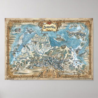 ラモルディアの注釈付き地図 ポスター