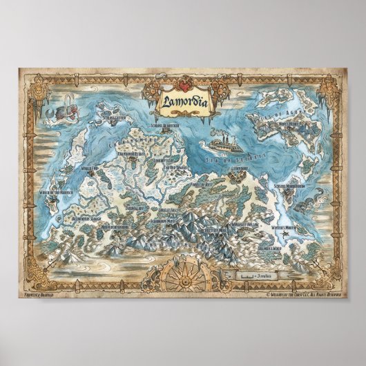 ラモルディアの注釈付き地図 ポスター (正面)