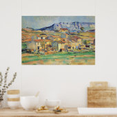 ラモンターニュ・サントビクトワール – ポール・セザンヌ- c1886 ポスター (キッチン)