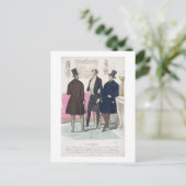 ラモード:19世紀のメンズファッション広告 ポストカード (スタンド正面)