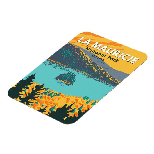 ラモーリシエ国立公園旅行芸術ヴィンテージ マグネット (左側)