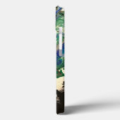 ララグナ絵画ズブラックブルーティール（緑がかった色）ホワイト Case-Mate iPhoneケース (裏面 / 左)