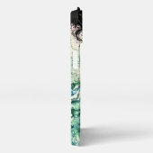ララグナ絵画ズブルーティール(緑がかった色)ホワイトブラック iPhoneケース (右側面)