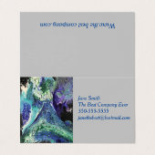 ララグナ#1の絵画青、ティール(緑がかった色) 名刺 (外部フラット)