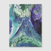 ララグナ#1の絵画青、ティール（緑がかった色）、白い磁石 (正面)