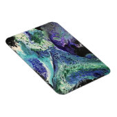 ララグナ#1絵画の青、ティール（緑がかった色）、白 マグネット (右側)