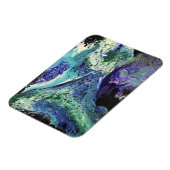 ララグナ#1絵画の青、ティール（緑がかった色）、白 マグネット (左側)