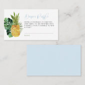 ララニブルールアウ（ハワイ式宴会）トロピカルおむつラッフルカード プレイスカード (正面/裏面)