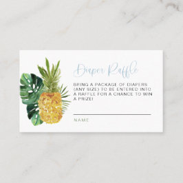 ララニブルールアウ（ハワイ式宴会）トロピカルおむつラッフルカード プレイスカード