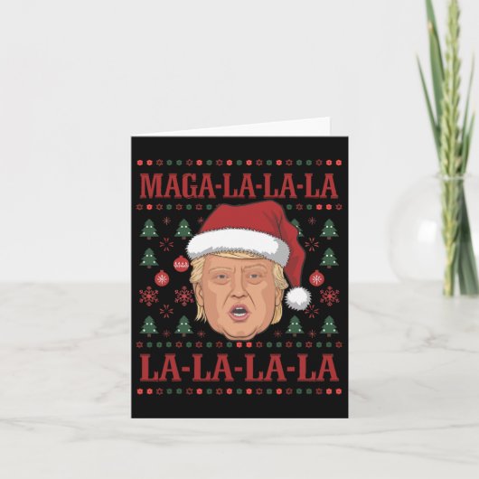 ラララドナルドトランプポタス47醜いクリスマス2 カード (正面)