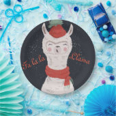 ラララマのクリスマス ペーパープレート (パーティー)