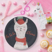 ラララマのクリスマス ペーパープレート (パーティー)