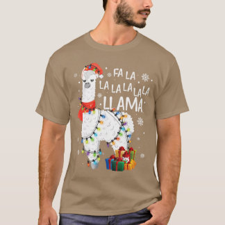 ラララマクリスマス 面白い ラマ好き クリスマスパーティー P Tシャツ