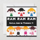 ララララチアリーティング誕生日招待状 招待状 (正面)