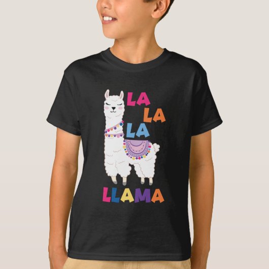 ララララマおもしろいシンギングラマ Tシャツ (正面)