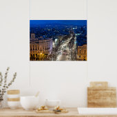 ラランブラの空中夜景 ポスター (キッチン)