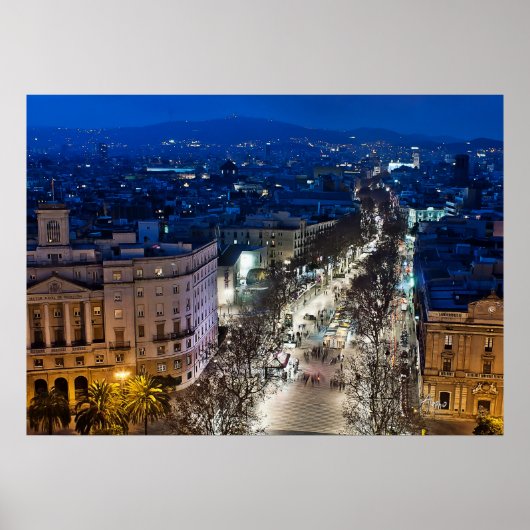 ラランブラの空中夜景 ポスター (正面)