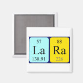 ララ周期表名磁石 マグネット (正面/裏面)