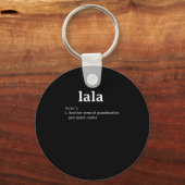 ララ定義おもしろいおばあちゃんの母の日の女性 キーホルダー (正面)