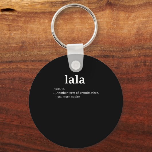 ララ定義おもしろいおばあちゃんの母の日の女性 キーホルダー (正面)