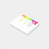 ララ585絵を描、(ばちゃばちゃ)跳ねる投稿。 ポストイット (アングル)