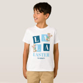 ララ・イースター かわいいウサギ キッズTシャツ Tシャツ (正面フル)