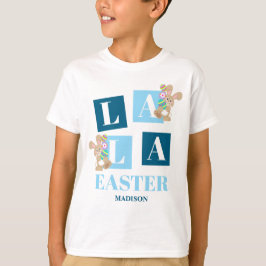ララ・イースター かわいいウサギ キッズTシャツ Tシャツ