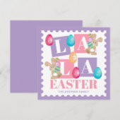 ララ イースター パステル バニー シーズンカード (正面/裏面)