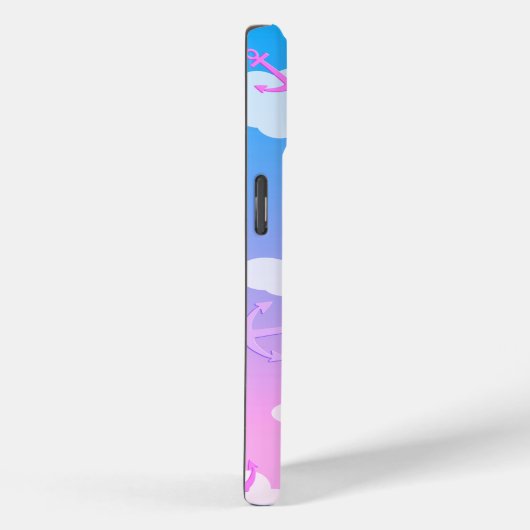 ララ – 名前をカスタムするテンプレート、かわいい浮動いかり Case-Mate iPhoneケース (裏面 / 右)