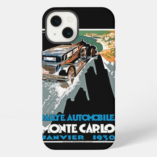 ラリエ自動車デモンテカルロ1930 iPhoneケース (裏面)