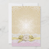 ラリエ リボン ゴールド/ラベンダー ダマスク 結婚式招待状 招待状 (裏面)