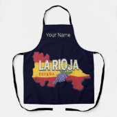 ラリオジャスペインレトロ地域つる植物ヴィンテージワイン エプロン (正面)