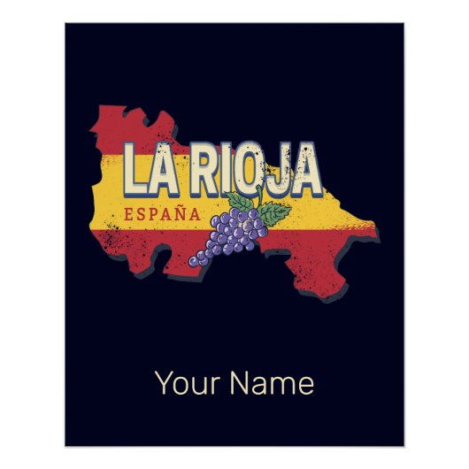 ラリオジャスペインレトロ地域つる植物ヴィンテージワイン ポスター (正面)