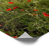 ラリオハの首都ラグアルディア近郊のブドウ畑 ポスター (角)