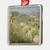 ラリオハの首都ラグアルディア近郊のブドウ畑 メタルオーナメント (左)