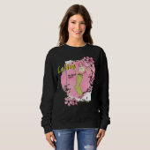 ラリサ – 黒ピンク スウェットシャツ (正面フル)