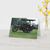 ラリーのまわりにスチーム誕生日カード カード (黄色い花)