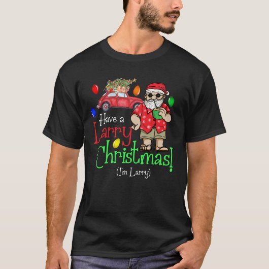 ラリーのクリスマスをホリデーおもしろいラリーにする Tシャツ (正面)