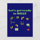 ラリーの準備をしよう ポストカード (正面)