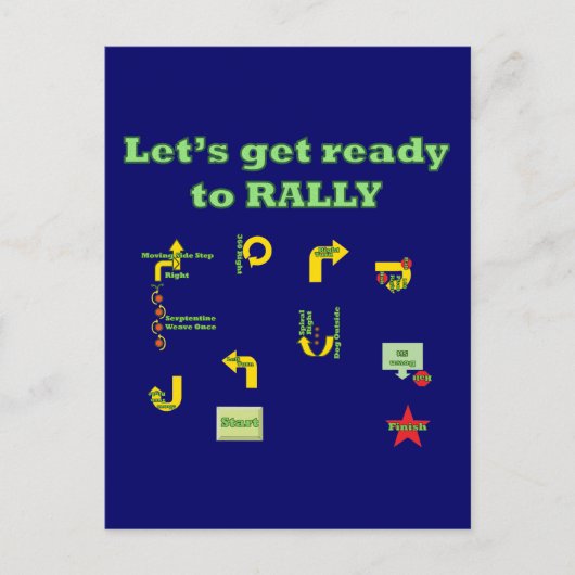 ラリーの準備をしよう ポストカード (正面)